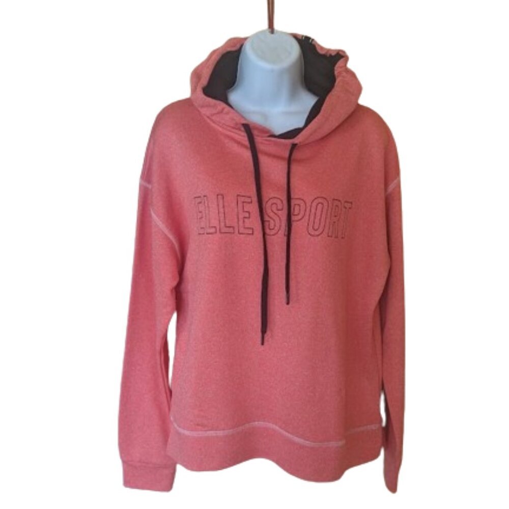 Peach Hooded Sweater Hoodie Size Large